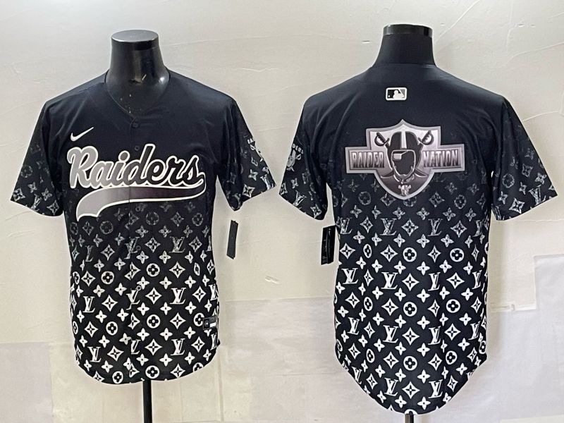 Men 2025 Oakland Raiders Blank Black Nike Limited NFL Jersey 013